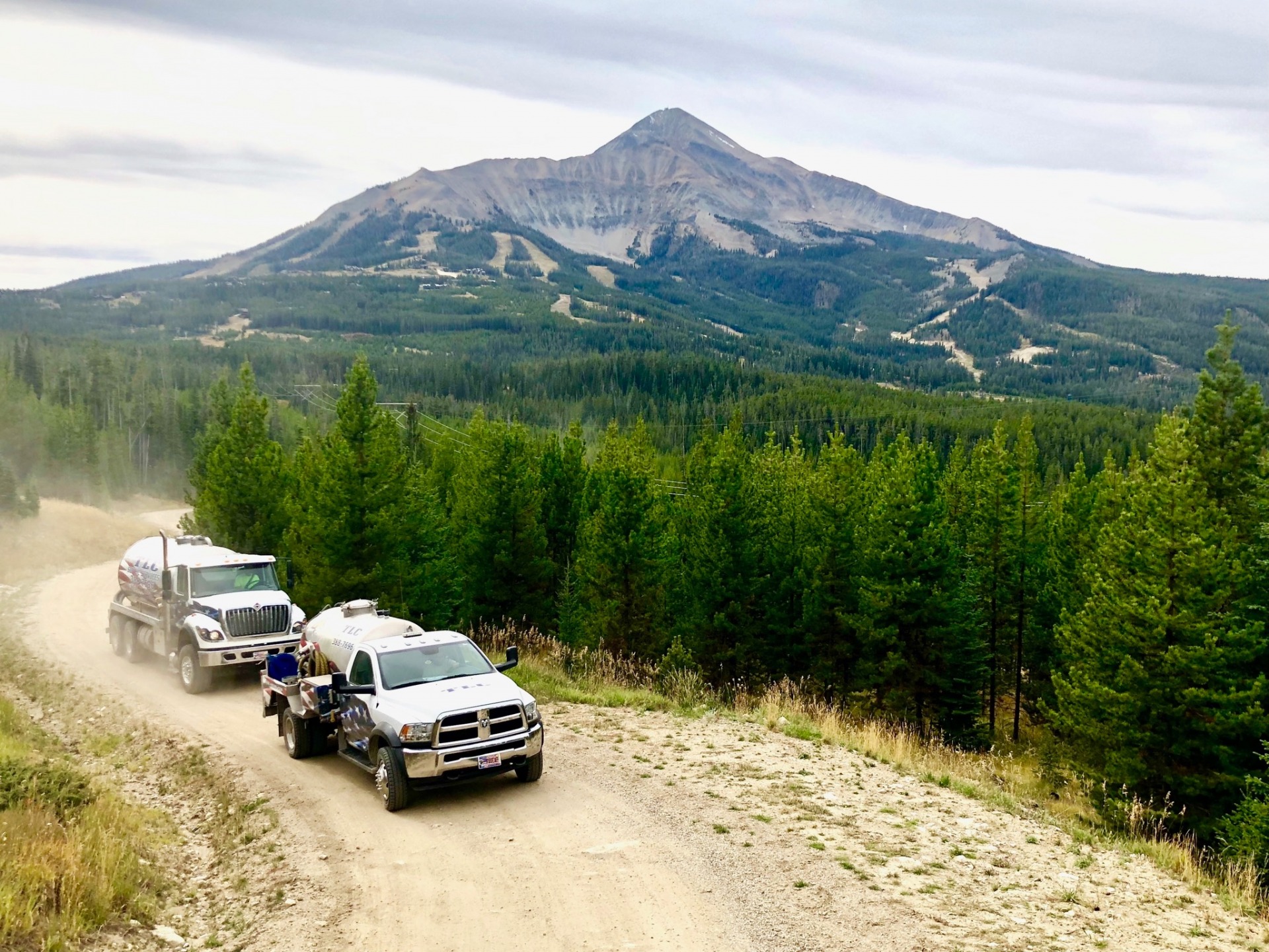 TLC Trucks on a Mountain Road