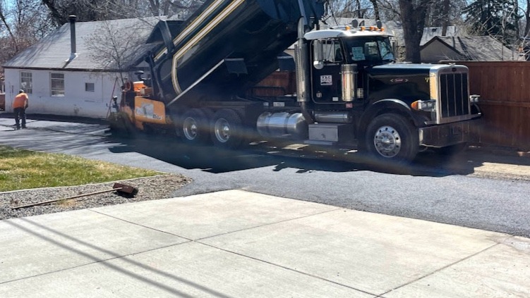 Concrete Slab Road Being Poured