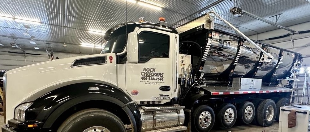 Gravel shooter truck at TLC